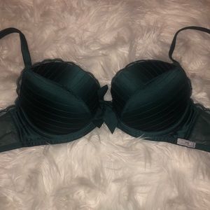 Aerie dark green lace bra